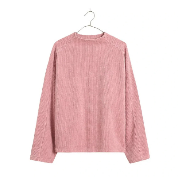 Madewell Striped Jacquard Funnelneck Top - Picture 1 of 6